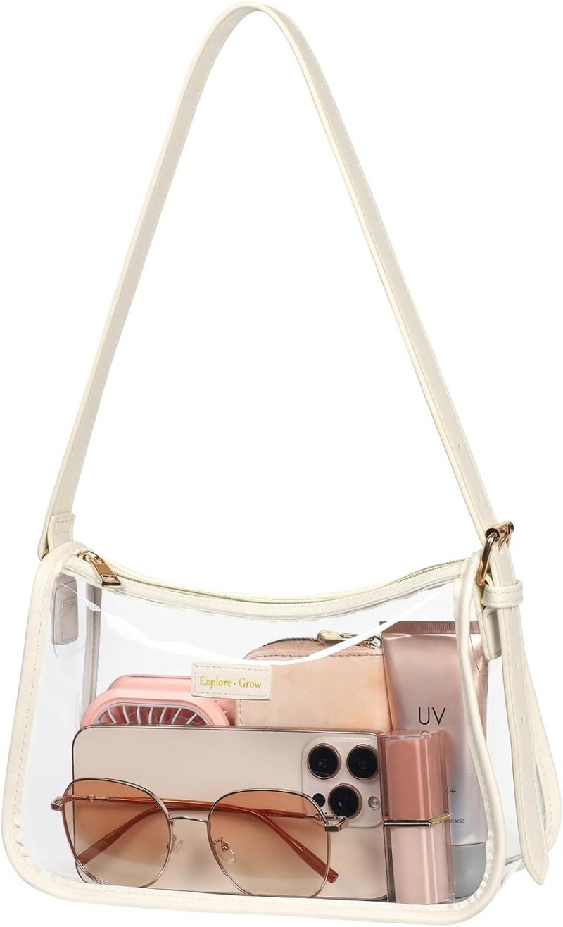 Packism Clear Shoulder Bag 9x6x3 - Clear Bag for Stadium Events for Women Short Strap, Perfect for Sport Event Concert Daily - Image 1
